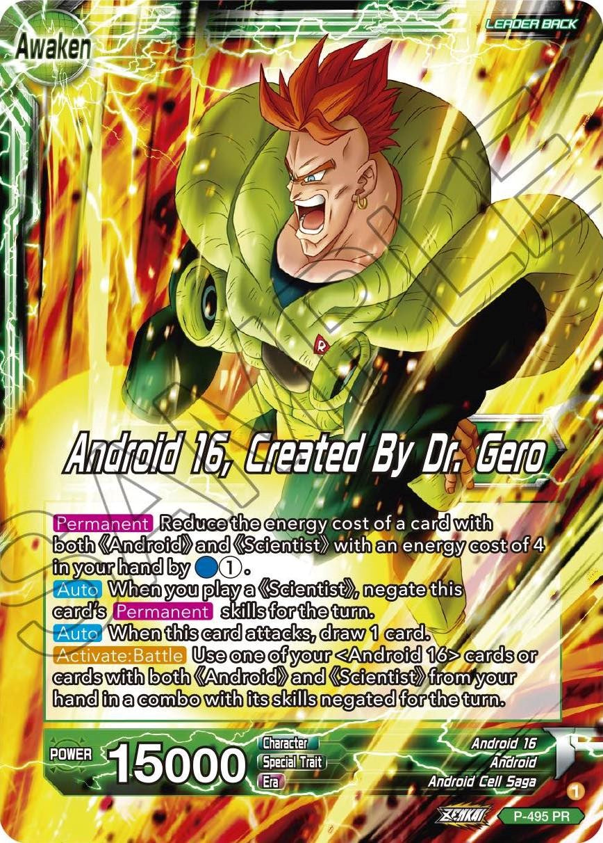 Android 16 // Android 16, Created By Dr. Gero (P-495) [Promotion Cards] | Fandemonia Ltd