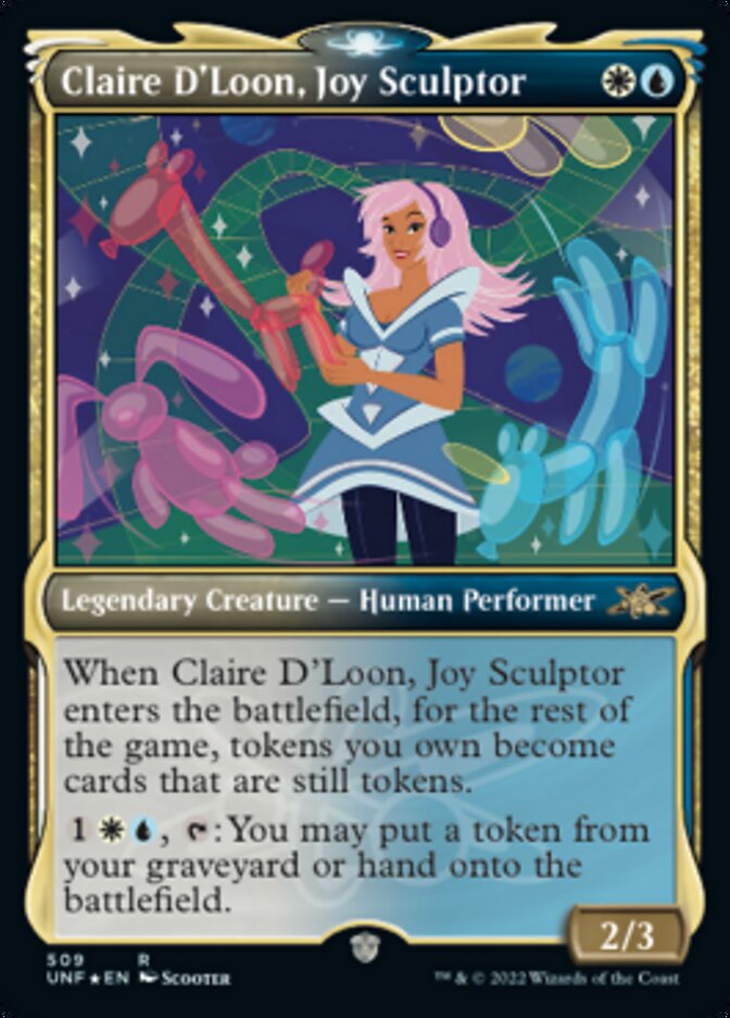 Claire D'Loon, Joy Sculptor (Showcase) (Galaxy Foil) [Unfinity] | Fandemonia Ltd