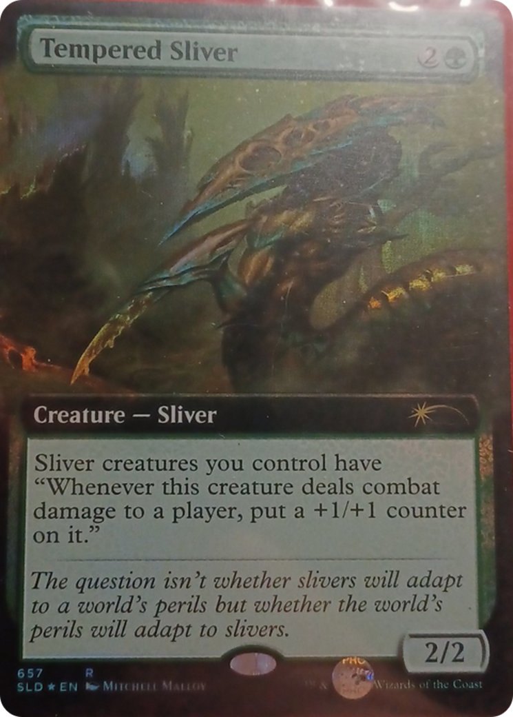 Tempered Sliver (Extended Art) [Secret Lair Drop Promos] | Fandemonia Ltd