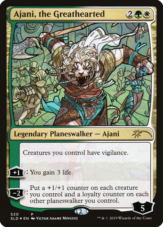 Ajani, the Greathearted (Stained Glass) [Secret Lair Drop Promos] | Fandemonia Ltd