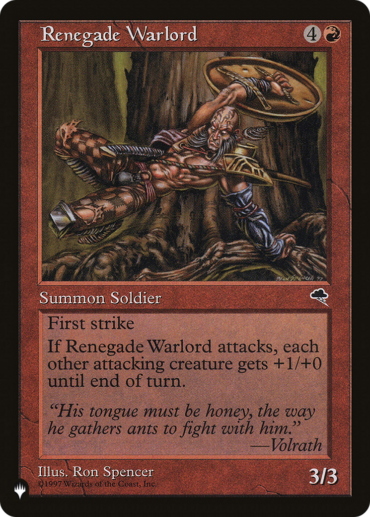 Renegade Warlord [The List] | Fandemonia Ltd