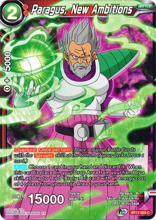 Paragus, New Ambitions (BT11-022) [Vermilion Bloodline 2nd Edition] | Fandemonia Ltd