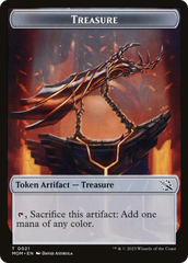 Treasure (21) // Wrenn and Realmbreaker Emblem Double-Sided Token [March of the Machine Tokens] | Fandemonia Ltd