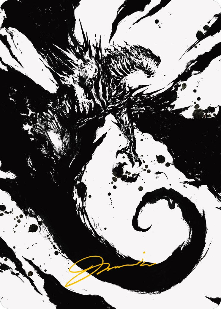 Capricious Hellraiser Art Card (Gold-Stamped Signature) [Phyrexia: All Will Be One Art Series] | Fandemonia Ltd