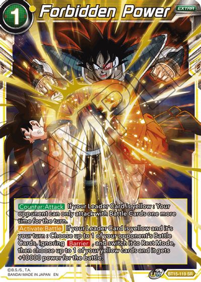 Forbidden Power (BT15-119) [Saiyan Showdown] | Fandemonia Ltd