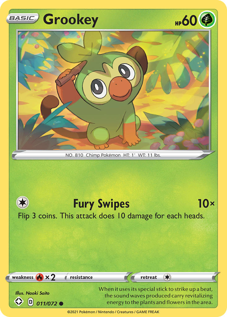 Grookey (011/072) [Sword & Shield: Shining Fates] | Fandemonia Ltd