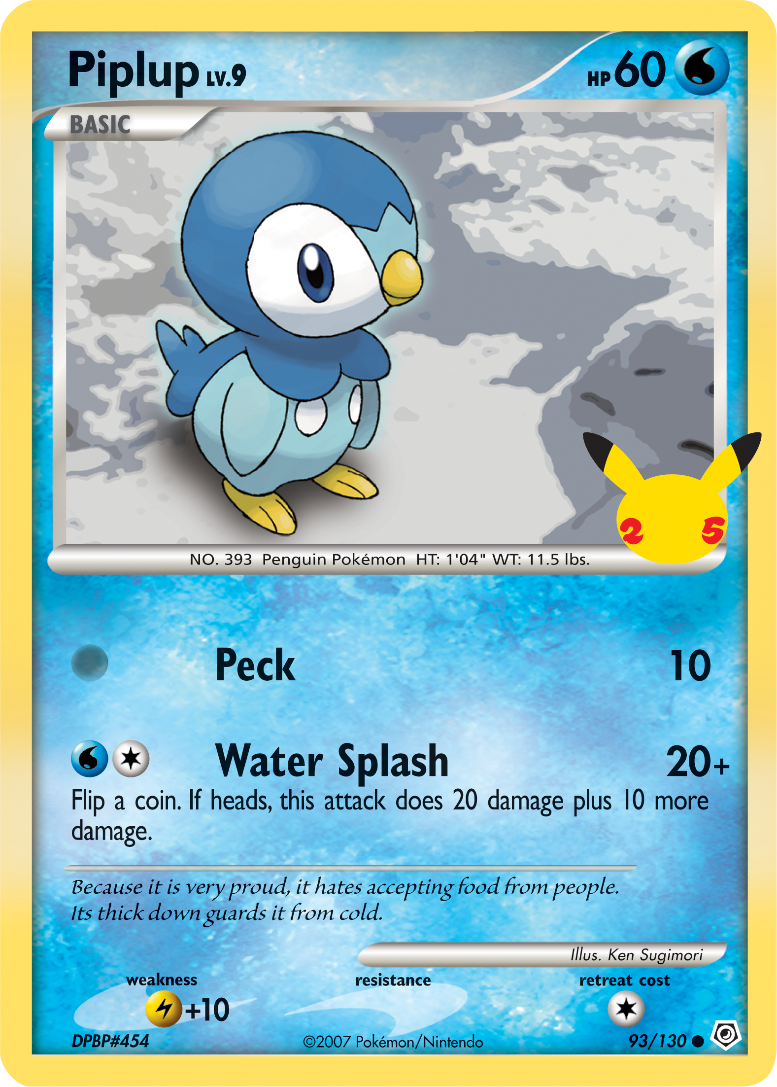 Piplup (93/130) (Jumbo Card) [First Partner Pack] | Fandemonia Ltd