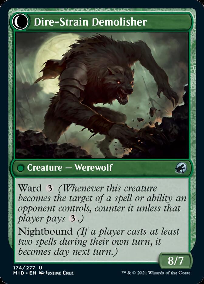 Burly Breaker // Dire-Strain Demolisher [Innistrad: Midnight Hunt] | Fandemonia Ltd