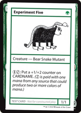 Experiment Five (2021 Edition) [Mystery Booster Playtest Cards] | Fandemonia Ltd