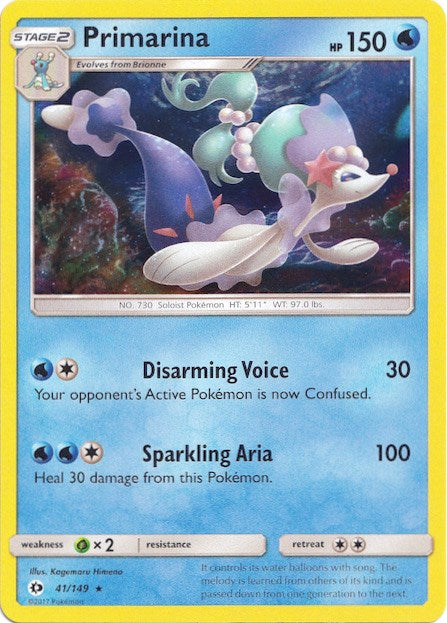 Primarina (41/149) (Water Web Holo) [Sun & Moon: Base Set] | Fandemonia Ltd