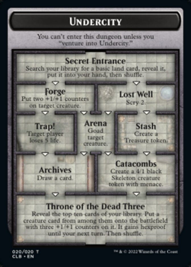 The Initiative // Undercity Double-Sided Token [Commander Legends: Battle for Baldur's Gate Tokens] | Fandemonia Ltd