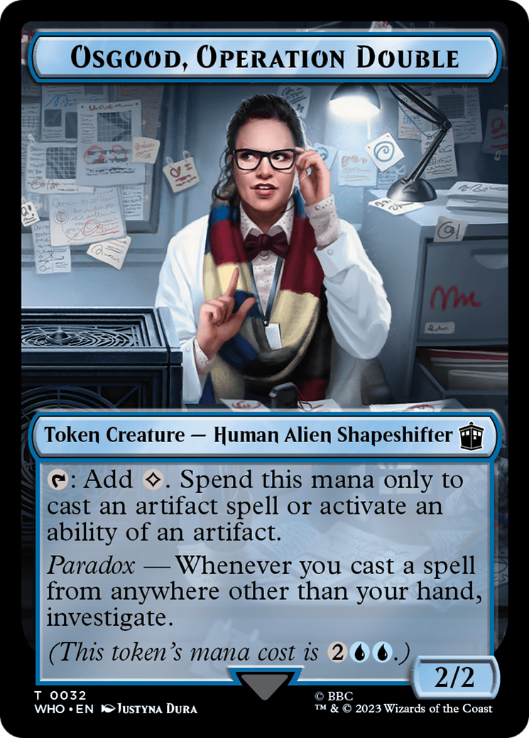 Soldier // Osgood, Operation Double Double-Sided Token (Surge Foil) [Doctor Who Tokens] | Fandemonia Ltd