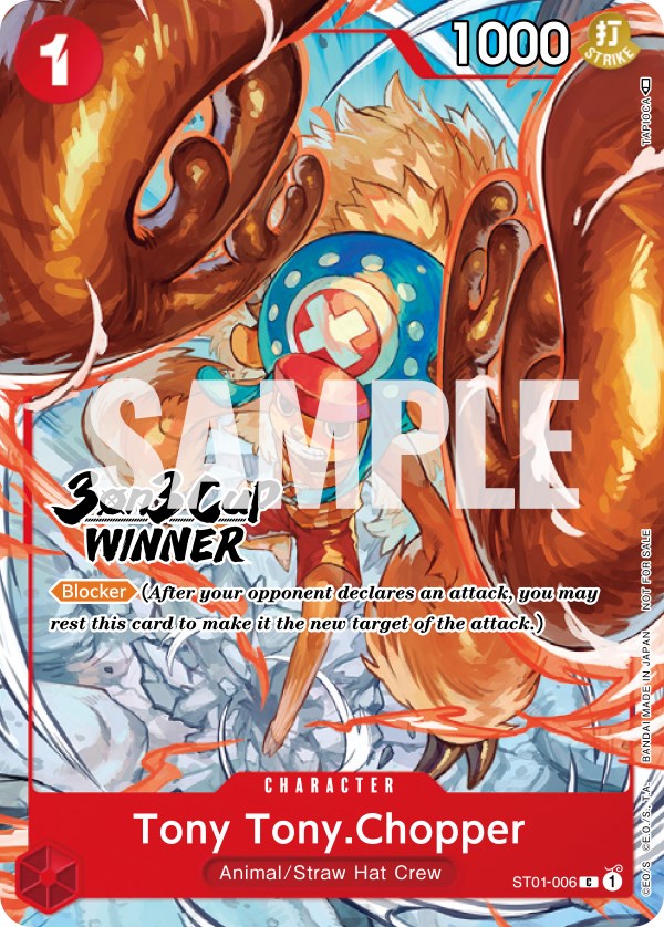 Tony Tony.Chopper (3-on-3 Cup) [Winner] [One Piece Promotion Cards] | Fandemonia Ltd