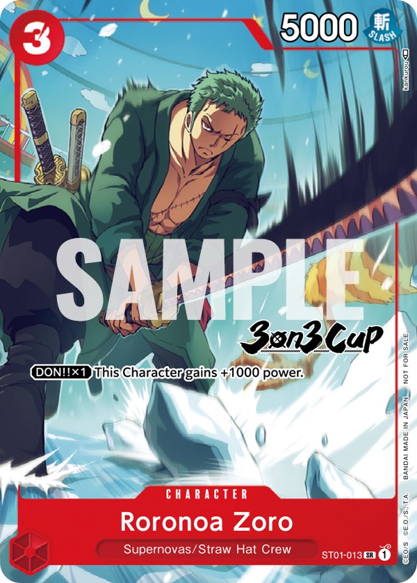 Roronoa Zoro (3-on-3 Cup) [Participant] [One Piece Promotion Cards] | Fandemonia Ltd