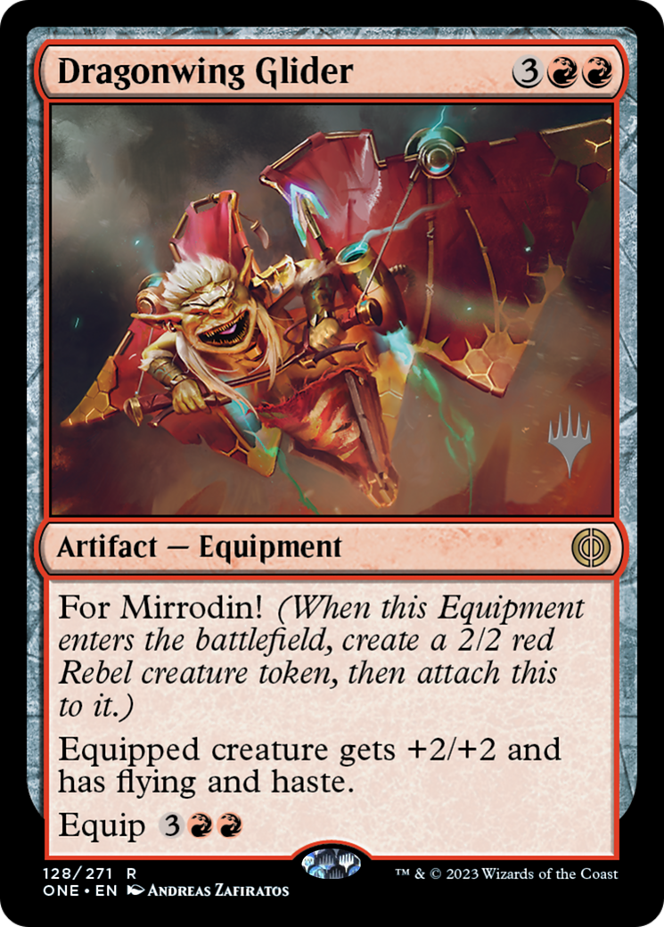 Dragonwing Glider (Promo Pack) [Phyrexia: All Will Be One Promos] | Fandemonia Ltd