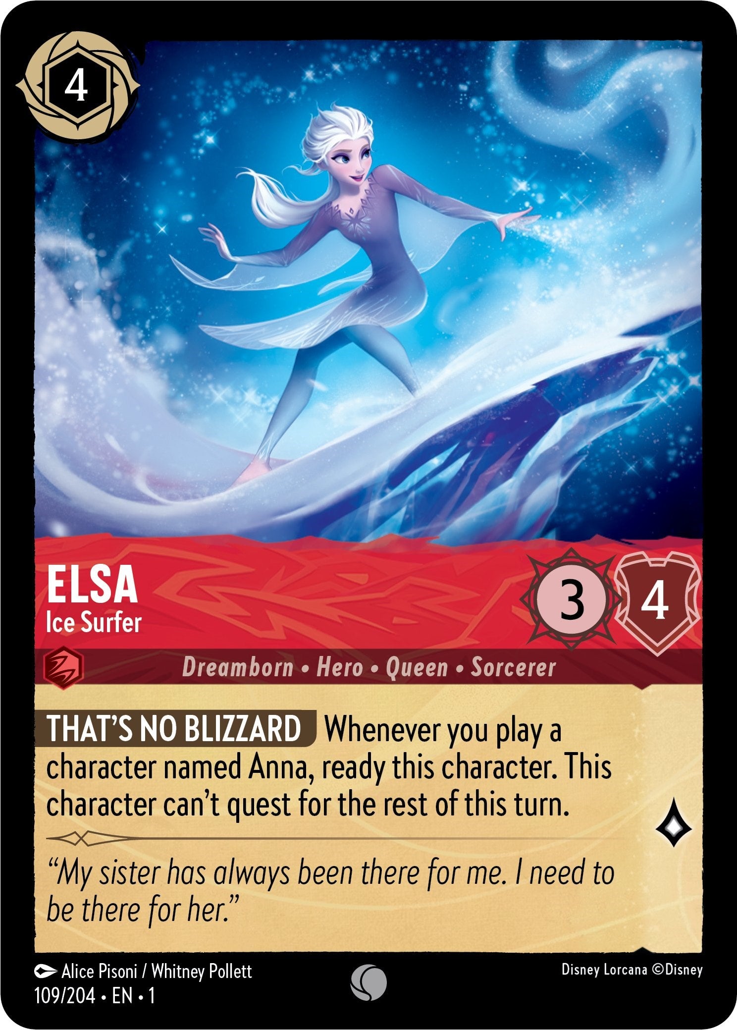 Elsa - Ice Surfer (109/204) [The First Chapter] | Fandemonia Ltd
