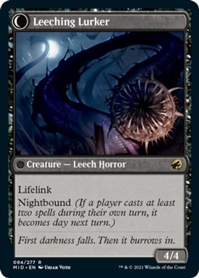 Curse of Leeches // Leeching Lurker [Innistrad: Midnight Hunt] | Fandemonia Ltd