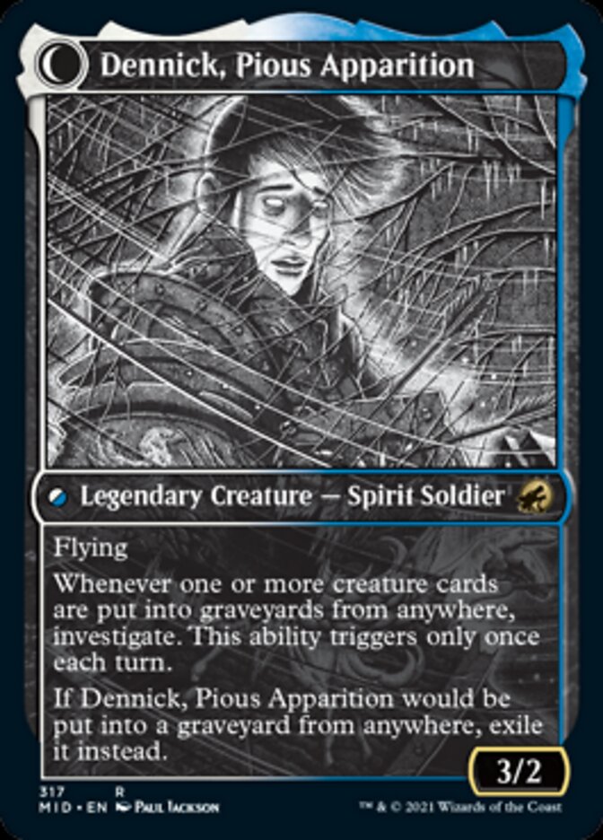 Dennick, Pious Apprentice // Dennick, Pious Apparition (Showcase Eternal Night) [Innistrad: Midnight Hunt] | Fandemonia Ltd