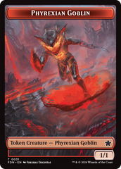 Cat (0027) // Phyrexian Goblin Double-Sided Token [Foundations Tokens] | Fandemonia Ltd