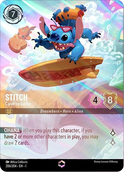 Stitch - Carefree Surfer (Enchanted) (206/204) [The First Chapter] | Fandemonia Ltd