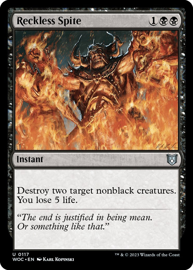 Reckless Spite [Wilds of Eldraine Commander] | Fandemonia Ltd