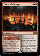 Virtue of Courage //Embereth Blaze (Promo Pack) [Wilds of Eldraine Promos] | Fandemonia Ltd