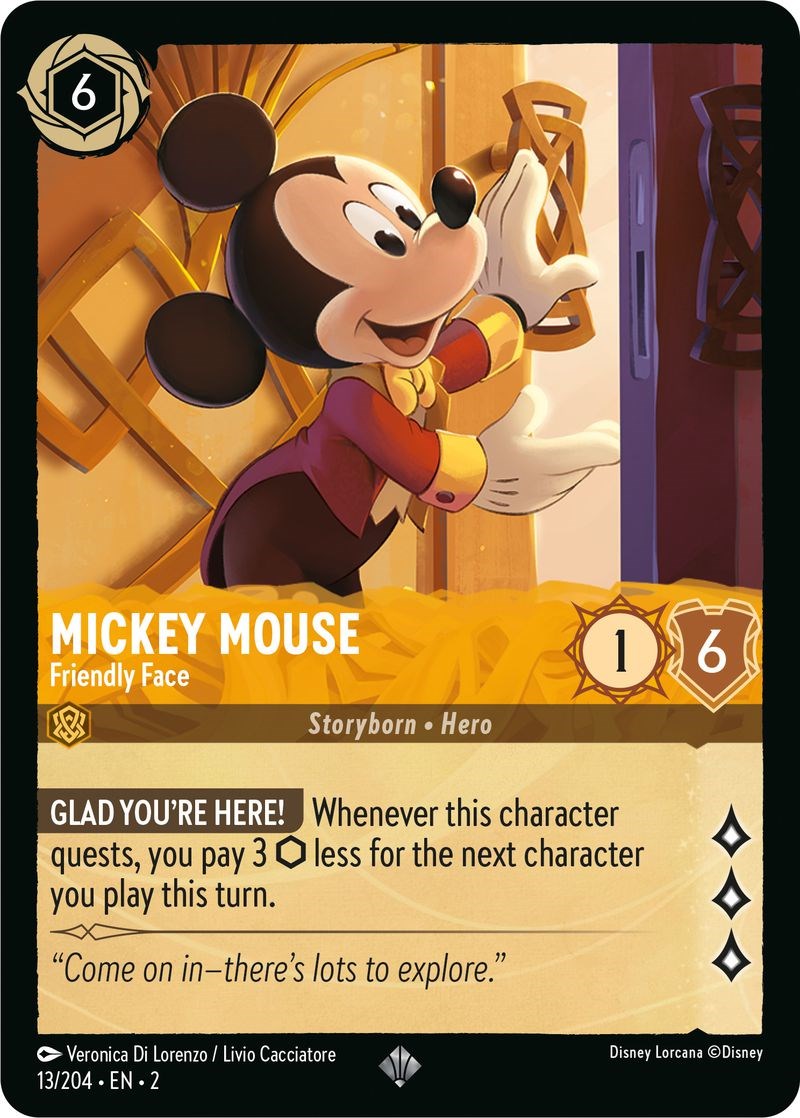 Mickey Mouse - Friendly Face (13/204) [Rise of the Floodborn] | Fandemonia Ltd