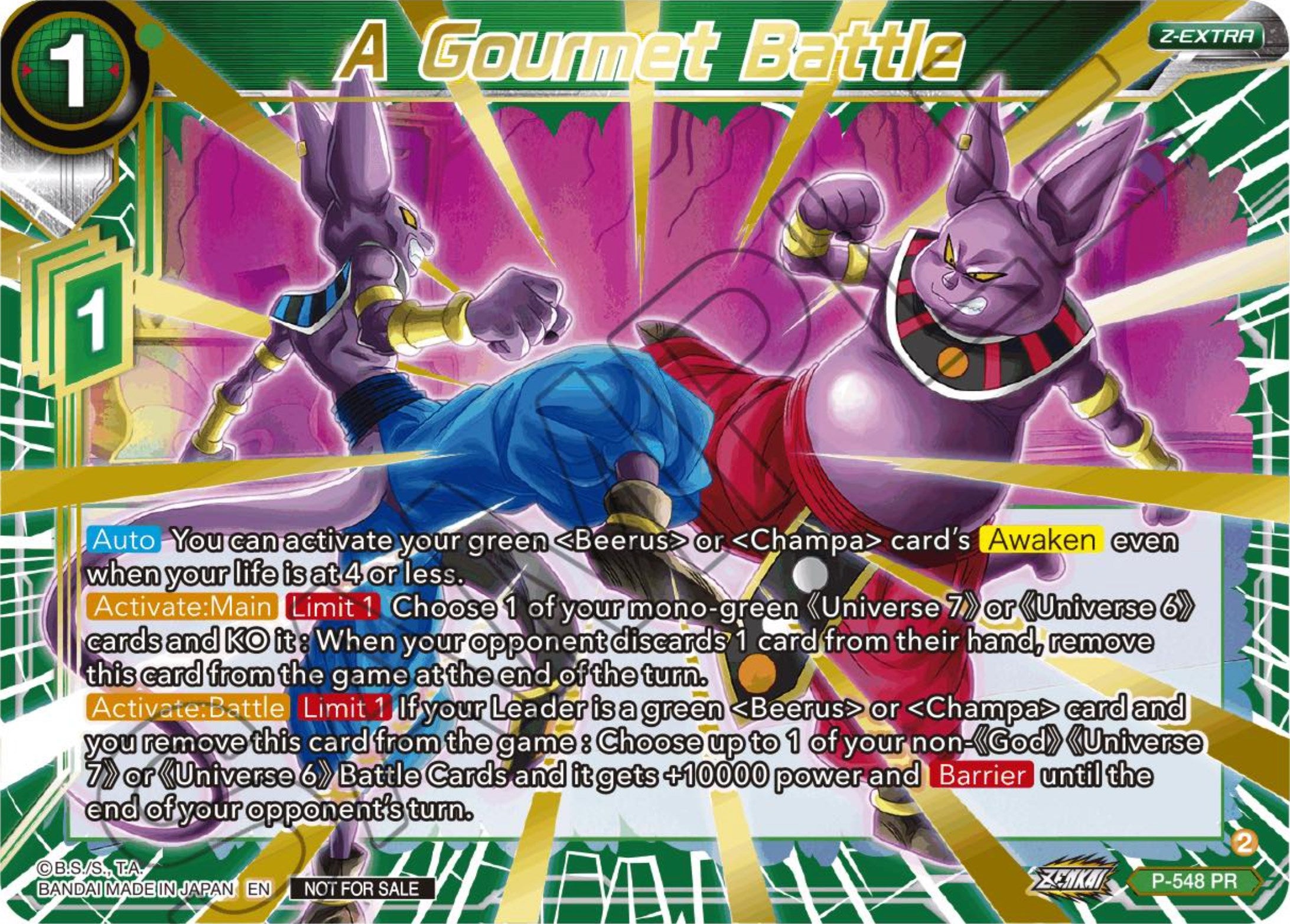 A Gourmet Battle (Championship Z Extra Card Pack 2023) (Gold-Stamped) (P-548) [Tournament Promotion Cards] | Fandemonia Ltd