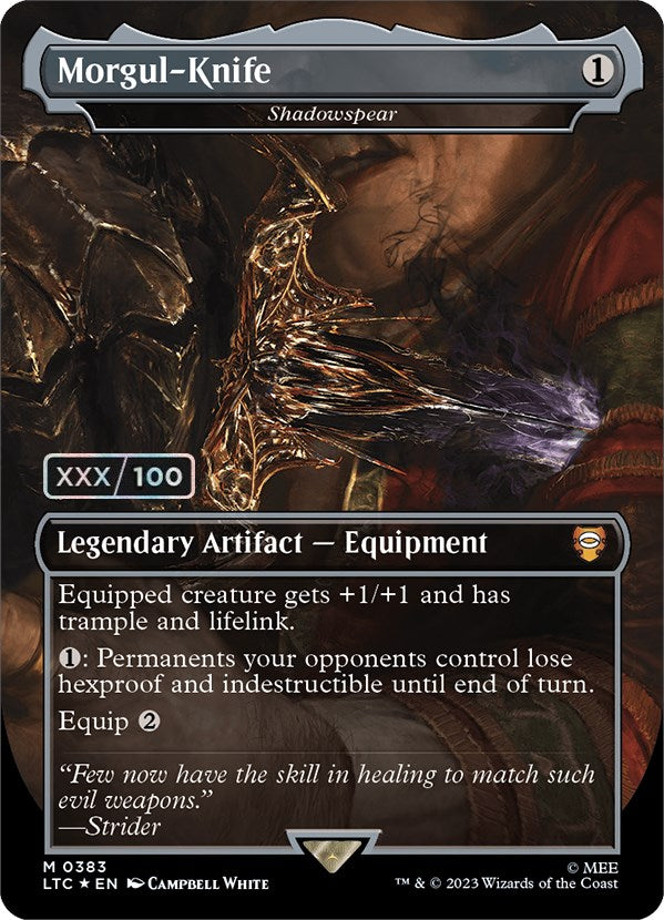 Morgul-Knife - Shadowspear (Serialized) [The Lord of the Rings: Tales of Middle-Earth Commander] | Fandemonia Ltd