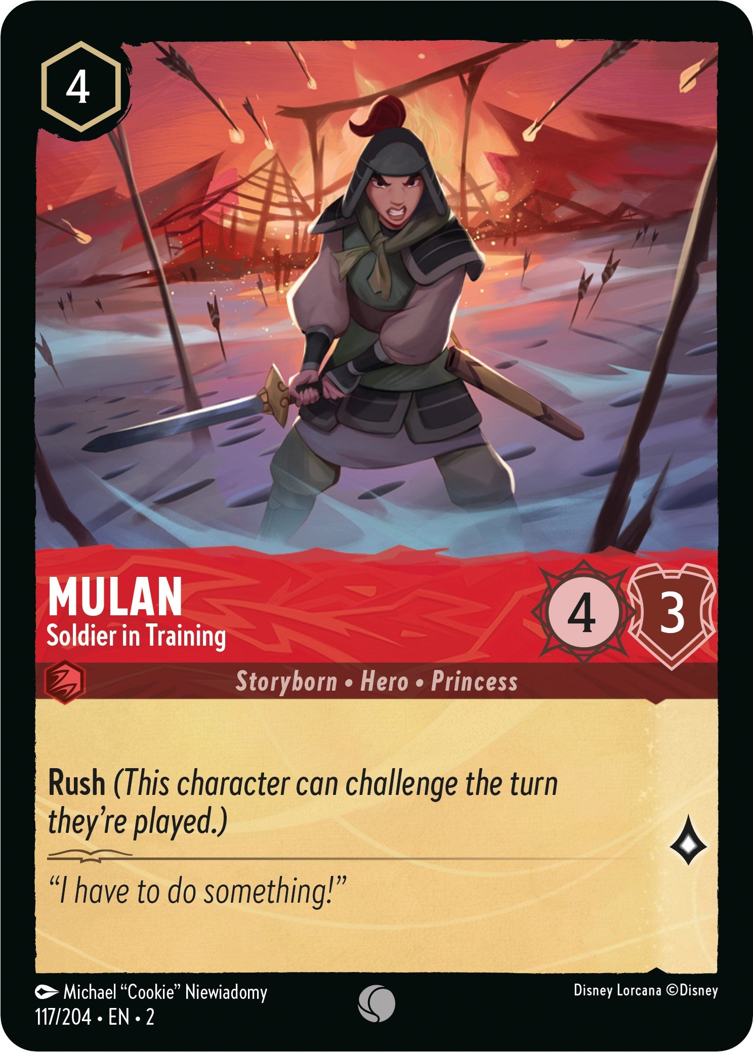 Mulan - Soldier in Training (117/204) [Rise of the Floodborn] | Fandemonia Ltd