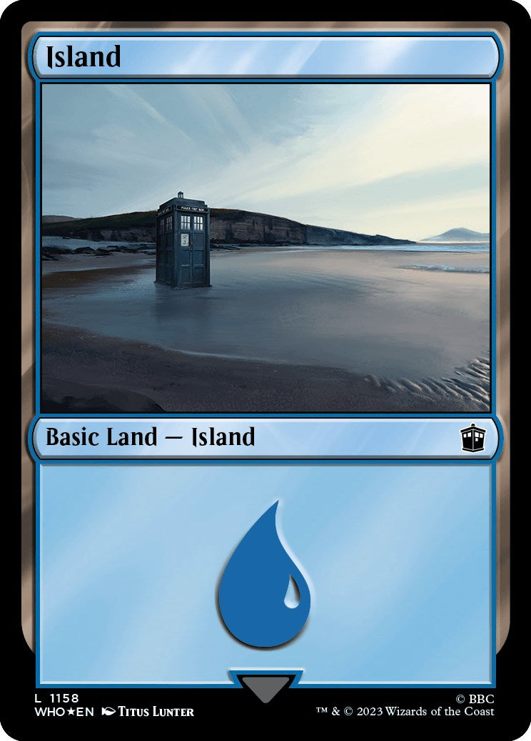 Island (1158) (Surge Foil) [Doctor Who] | Fandemonia Ltd