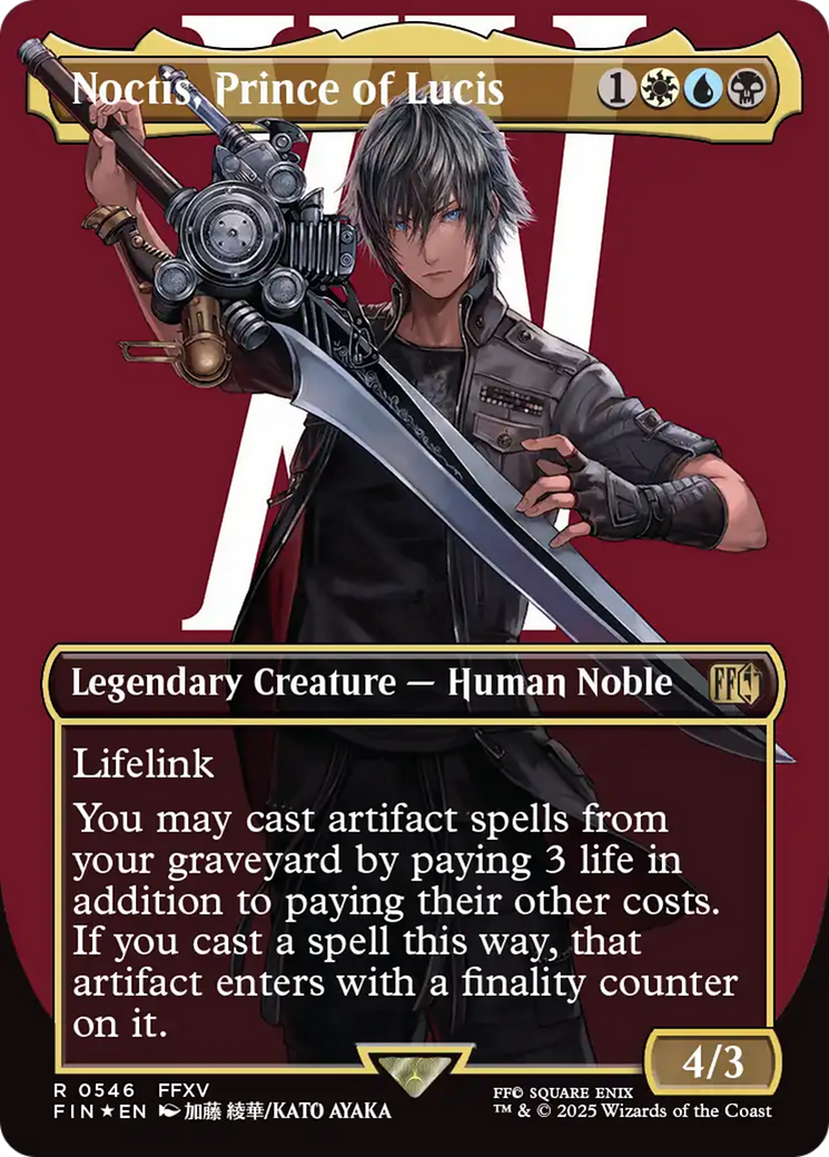 Noctis, Prince of Lucis (Borderless) (Surge Foil) [FINAL FANTASY] | Fandemonia Ltd
