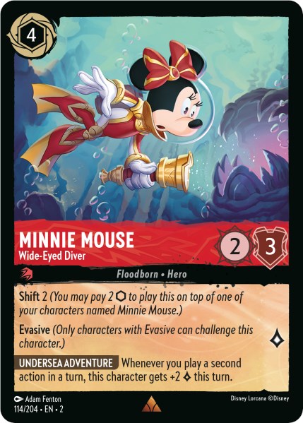 Minnie Mouse - Wide-Eyed Diver (114/204) [Rise of the Floodborn] | Fandemonia Ltd