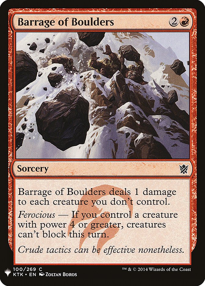Barrage of Boulders [Mystery Booster] | Fandemonia Ltd