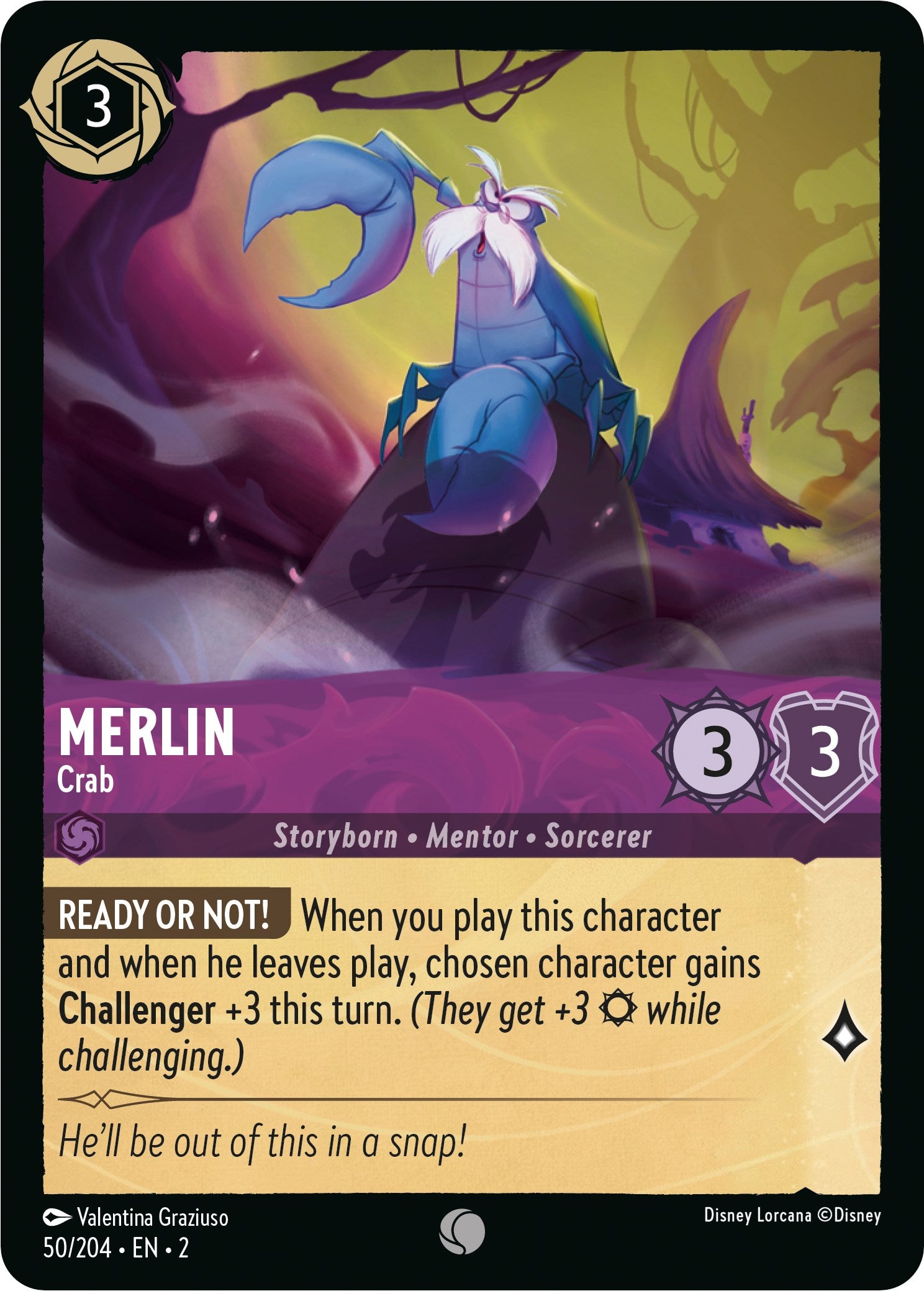 Merlin - Crab (50/204) [Rise of the Floodborn] | Fandemonia Ltd