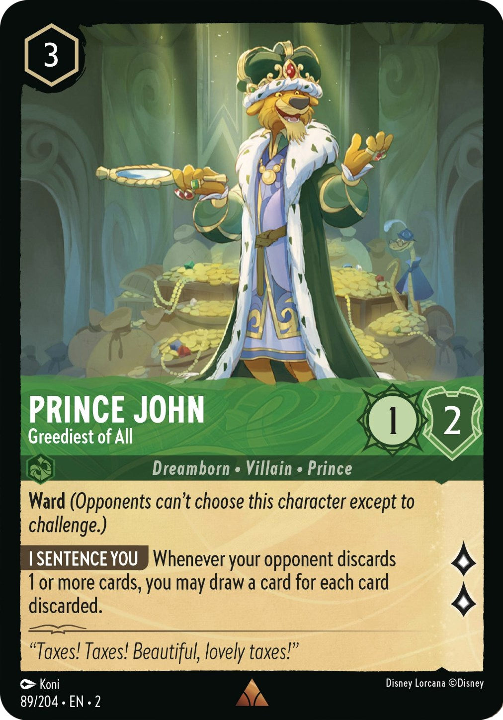 Prince John - Greediest of All (89/204) [Rise of the Floodborn] | Fandemonia Ltd