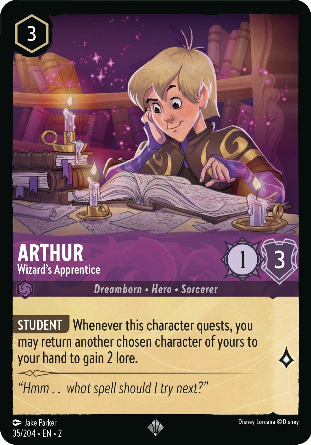 Arthur - Wizard's Apprentice (35/204) [Rise of the Floodborn] | Fandemonia Ltd