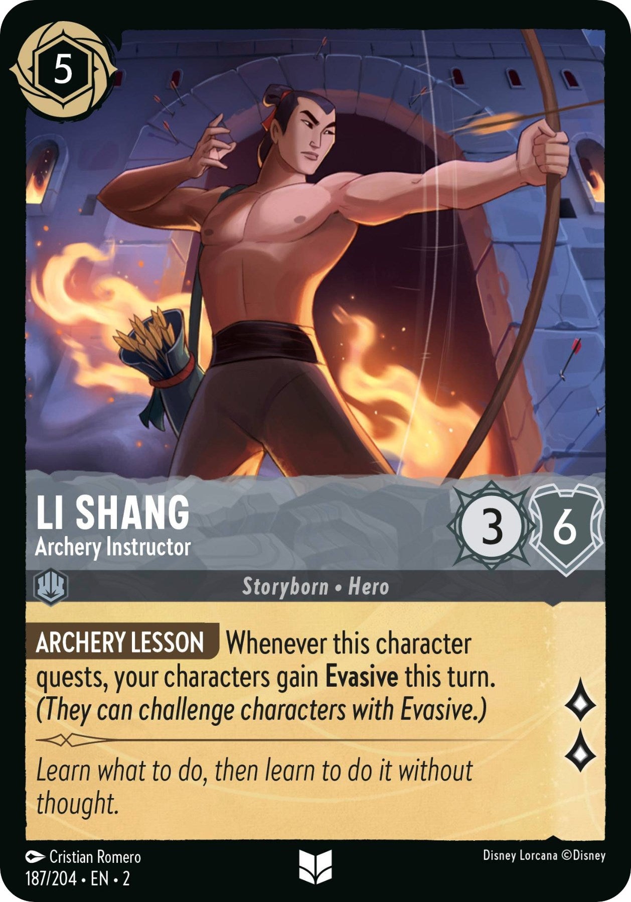 Li Shang - Archery Instructor (187/204) [Rise of the Floodborn] | Fandemonia Ltd