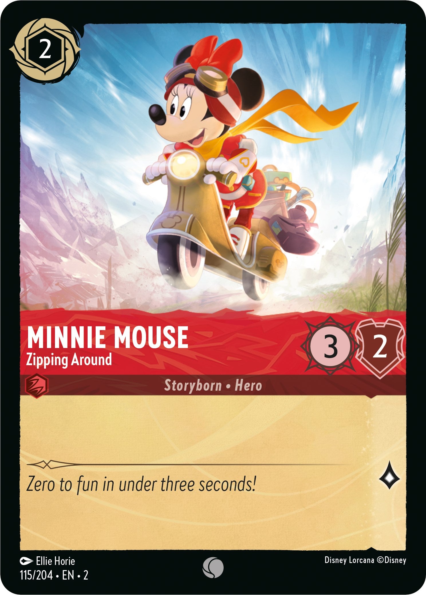 Minnie Mouse - Zipping Around (115/204) [Rise of the Floodborn] | Fandemonia Ltd