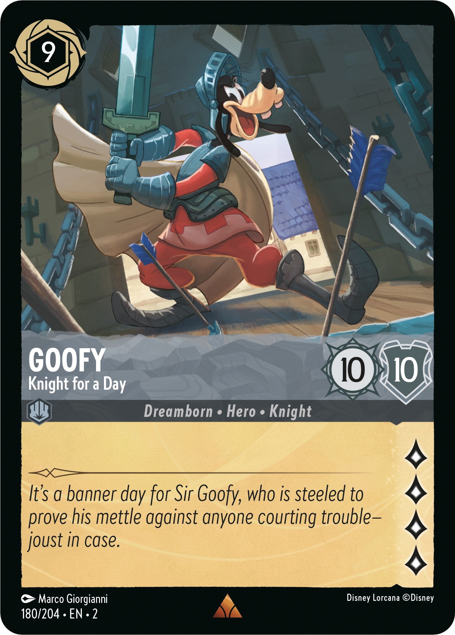 Goofy - Knight for a Day (180/204) [Rise of the Floodborn] | Fandemonia Ltd