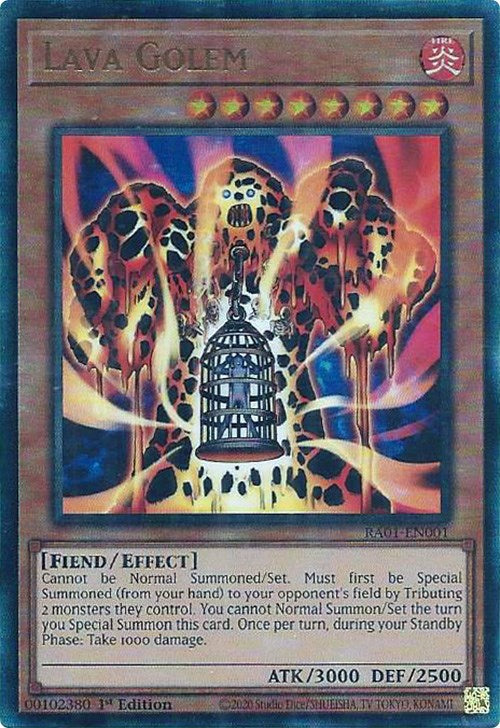 Lava Golem [RA01-EN001] Prismatic Ultimate Rare | Fandemonia Ltd