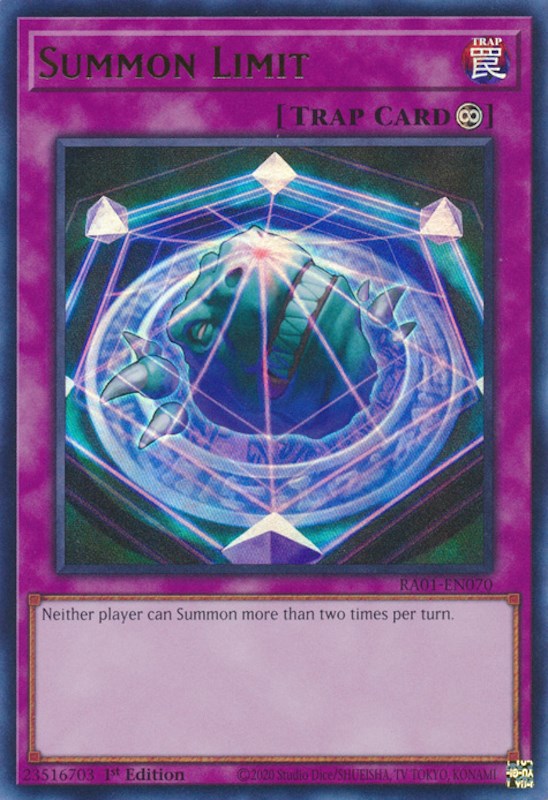 Summon Limit [RA01-EN070] Ultra Rare | Fandemonia Ltd