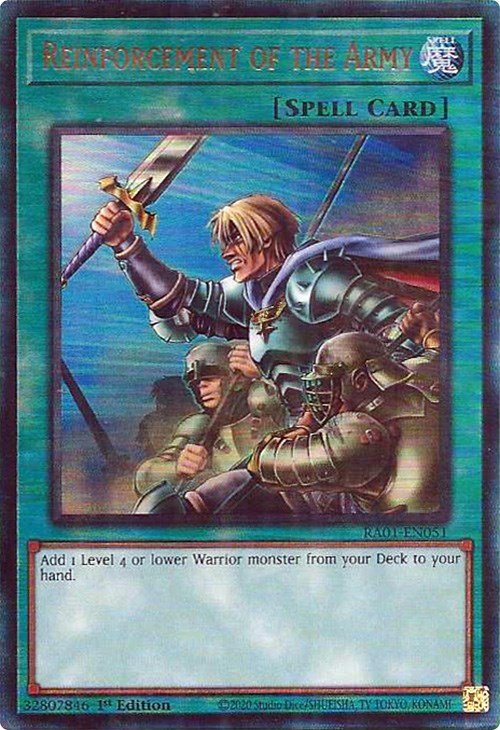 Reinforcement of the Army [RA01-EN051] Prismatic Ultimate Rare | Fandemonia Ltd
