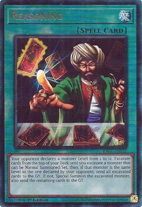 Reasoning [RA01-EN052] Prismatic Ultimate Rare | Fandemonia Ltd
