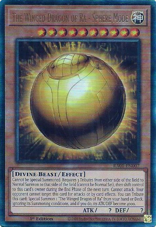 The Winged Dragon of Ra - Sphere Mode [RA01-EN007] Prismatic Ultimate Rare | Fandemonia Ltd