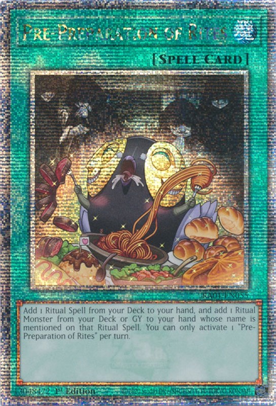 Pre-Preparation of Rites [RA01-EN055] Quarter Century Secret Rare | Fandemonia Ltd