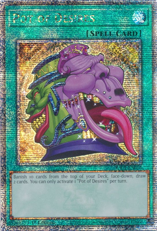 Pot of Desires [RA01-EN056] Quarter Century Secret Rare | Fandemonia Ltd