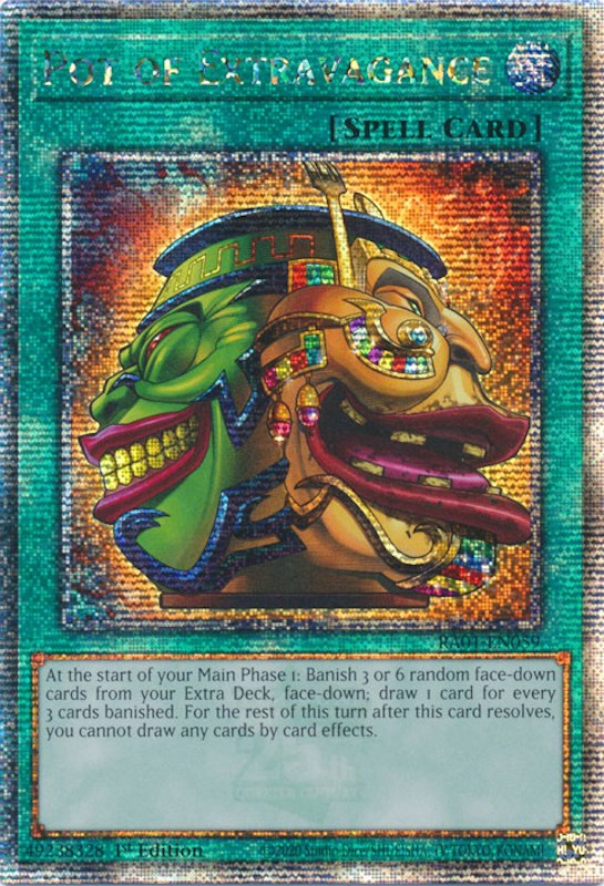 Pot of Extravagance [RA01-EN059] Quarter Century Secret Rare | Fandemonia Ltd
