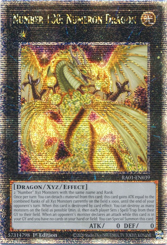 Number 100: Numeron Dragon [RA01-EN039] Quarter Century Secret Rare | Fandemonia Ltd