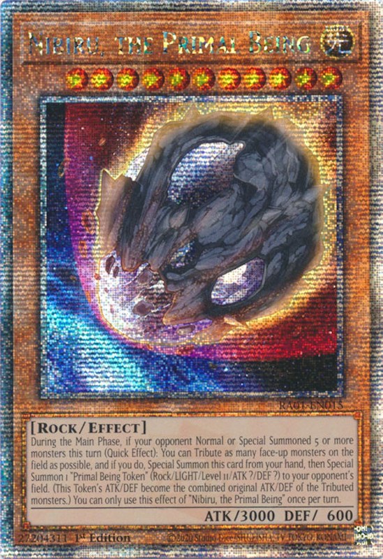 Nibiru, the Primal Being [RA01-EN015] Quarter Century Secret Rare | Fandemonia Ltd
